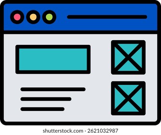Design de ícone de vetor preenchido de linha em modelo de arame