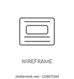 Wireframe linear icon. Modern outline Wireframe logo concept on white background from Technology collection. Suitable for use on web apps, mobile apps and print media.