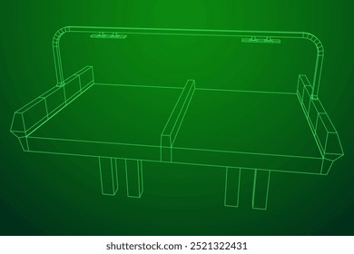 Wireframe Mesh Bridge Highway (Rodovia da Ponte de Malha de Arame). Estrutura de Conexão. Conceito de visualização de dados digitais. Ilustração de vetor.