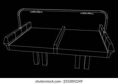 Carretera de puente de malla de alambre. Estructura de conexión. Concepto de visualización de datos digitales. Ilustración vectorial.
