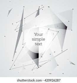 Wireframe mesh broken polygonal element. Sphere with connected lines and dots. Connection Structure. Geometric Modern Technology Concept. Digital Data Visualization. Social Network Graphic Concept