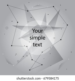 Wireframe mesh broken polygonal element. Sphere with connected lines and dots. Connection Structure.