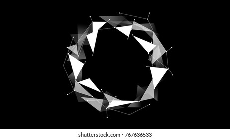 Wireframe mesh polygonal abstract background
