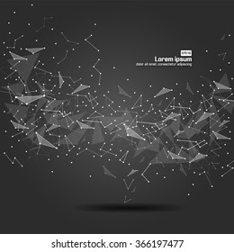 Wireframe mesh polygonal background
