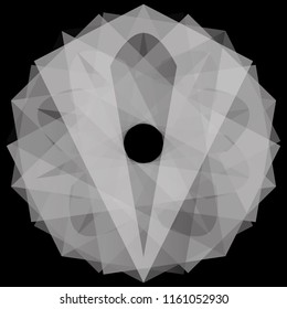 Wireframe mesh polygonal background. Abstract form with connected lines and dots. illustration