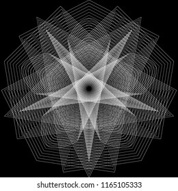 Wireframe mesh polygonal background. Abstract form with connected lines and dots. illustration