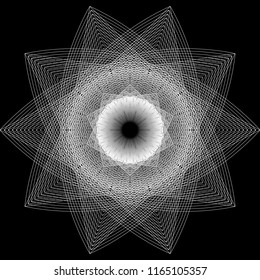 Wireframe mesh polygonal background. Abstract form with connected lines and dots. illustration