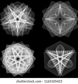 Wireframe mesh polygonal background. Abstract form with connected lines and dots. illustration