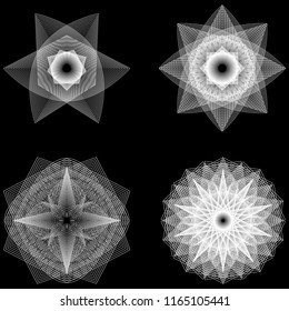 Wireframe mesh polygonal background. Abstract form with connected lines and dots. illustration