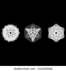 Wireframe mesh polygonal background. Abstract form with connected lines and dots. illustration