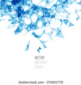 Wireframe mesh polygonal background. Abstract form with triangles and dots. Low poly background. Vector Illustration EPS10.