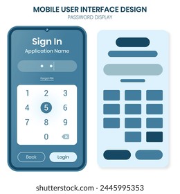 wireframe mobile user interface password display design