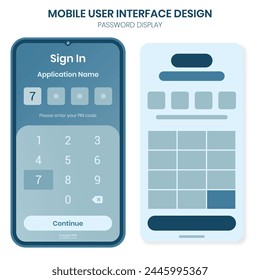 wireframe mobile user interface password display design