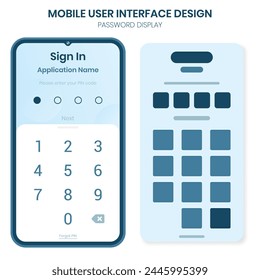 wireframe mobile user interface password display design