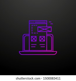 Wireframe nolan icon. Elements of web development set. Simple icon for websites, web design, mobile app, info graphics