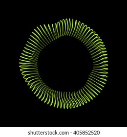 Wireframe Object with Dots. Abstract 3D Connection Structure. Technology Style with Particle