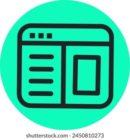 wireframe page browser web icon