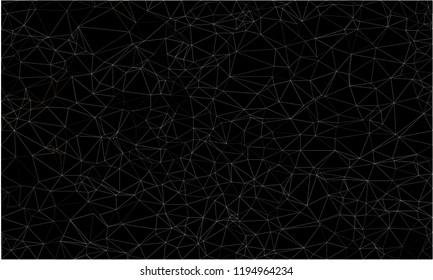 Wireframe polygonal abstract mesh.  Vector Polygon which consist of triangles. Geometric dark background in Origami style.