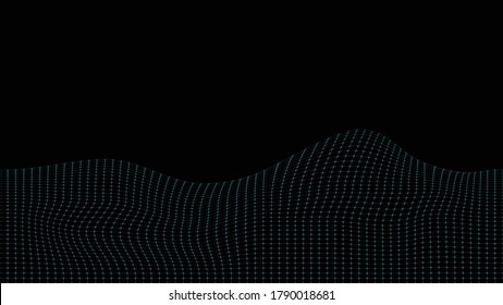 Entorno digital poligonal con líneas y puntos. Fondo geométrico abstracto. Vecto