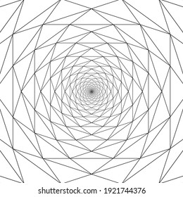 Wireframe Polygonal Element. 3D Sphere with Lines and Dots