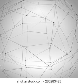 Wireframe Polygonal Element. Abstract Background with Diamonds