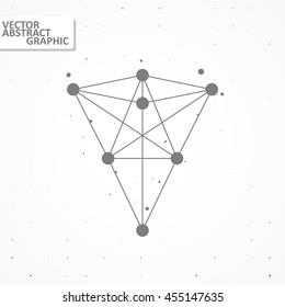 Wireframe polygonal elements, abstract futuristic vector illustration eps10