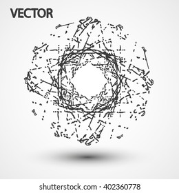 Wireframe polygonal elements eps10, vector elegant  shape illustration