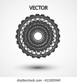 Wireframe polygonal elements eps10, vector elegant  shape illustration