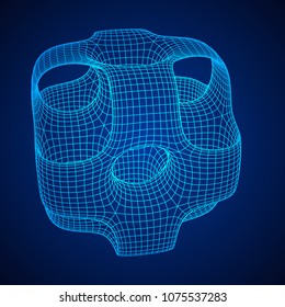 Wireframe Ported Cube. Cube of connected lines. Molecular lattice. The structural grid of polygons. Vector illustration sacred geometry