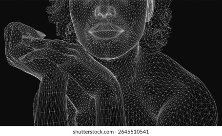Retrato alambre una mujer
