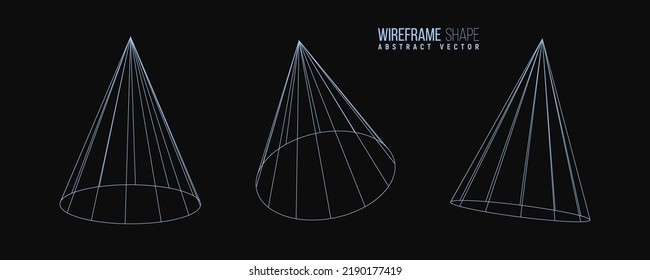Forma de armazón. Elemento hud futurista. Cuadrícula geométrica. Ilustración vectorial.