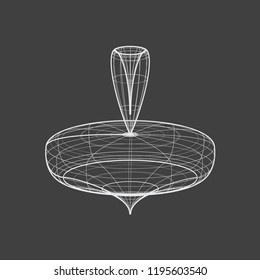 A Wireframe shape on a grey background