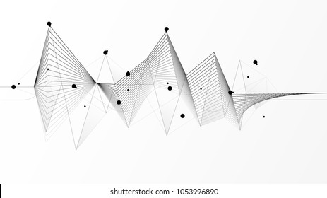 wireframe sound wave