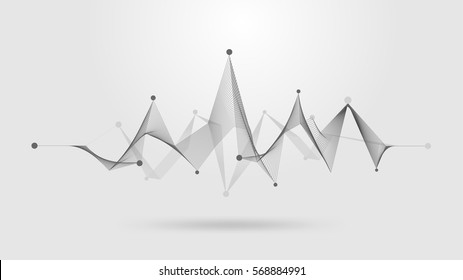 wireframe sound wave