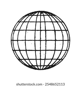 Wireframe Sphere Design for Modern Art and Digital Concepts