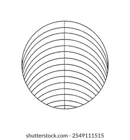 Wireframe Sphere Shape for Technical and Abstract Digital Designs