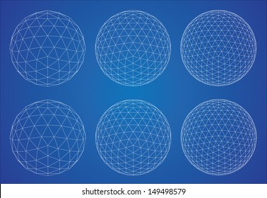 Wireframe spheres 