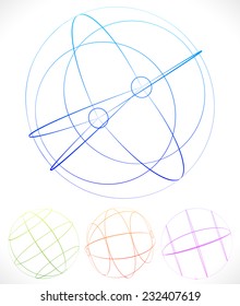 Wireframe Spherical graphics 