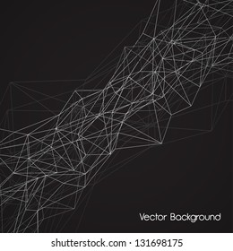 Wireframe Surface Vector Background