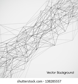 Wireframe Surface Vector Background