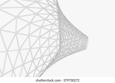 Wireframe Surface Vector Background