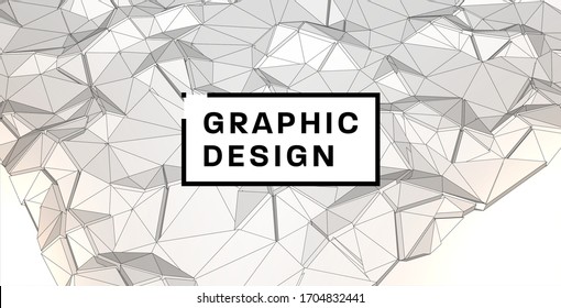 Wireframe technology 3d surface background for digital virtual concept design. Eps10 vector.