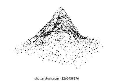 Wireframe terrain vector background. Cyberspace landscape grid technology illustration