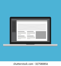 wireframe ui ix design software laptop web design development process