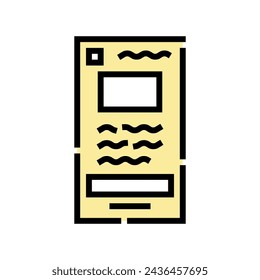 wireframe ux ui design color icon vector. wireframe ux ui design sign. isolated symbol illustration