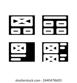 wireframe ux ui design glyph icon vector. wireframe ux ui design sign. isolated symbol illustration
