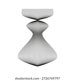 Icono de florero de alambre. Vector de línea 3D. Forma de malla Abstractas. Forma de arte geométrica. EPS 10.