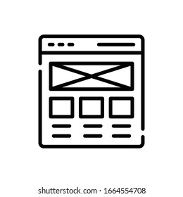 Wireframe Vector illustration. Design Development line icon. EPS 10