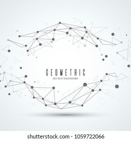 Wireframe vector sphere. Digital abstract background. Connection with lines and dots. Hi tech technology illiustration