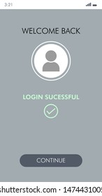 Wireframes screens mobile app. GUI template on the topic of singup login. Development interface with UX design